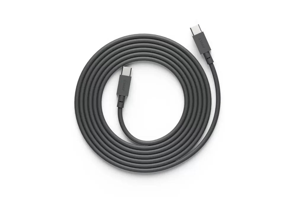 Avolt USB-C Ladekabel "Cable 1" 2m, 60W Schnellladung, flexibel, langlebig, schwarz – ideal für Avolt Square 1 Adapter