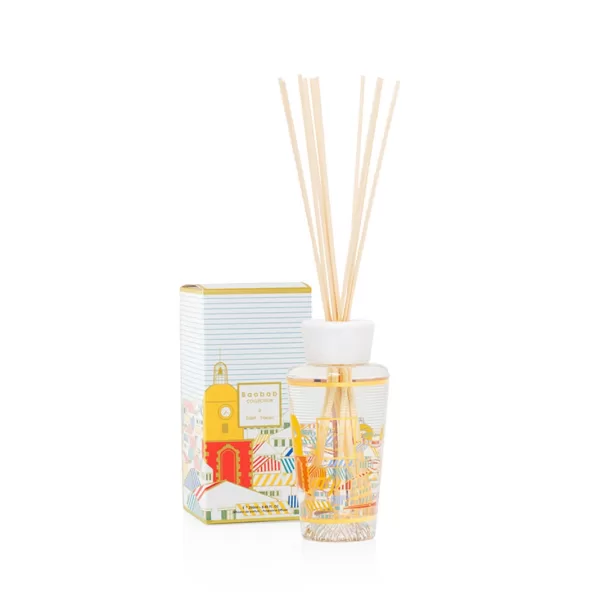 Baobab A St. Tropez Diffuser 250 ml - Minze & Schwarze Johannisbeere, Dekor mit Siebdruck, Raumduft für ein luxuriöses Ambiente