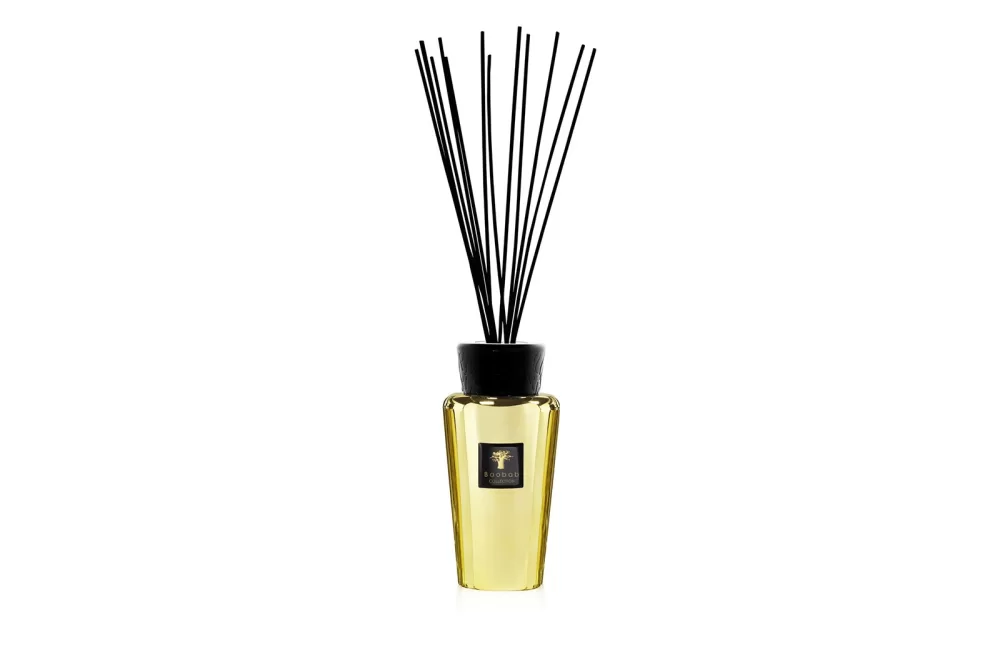 Baobab Aurum Diffuser 500 ml | Les Exclusives | Sambac-Jasmin & Moschus | Eleganter Glasflakon | Gratis Geschenktasche