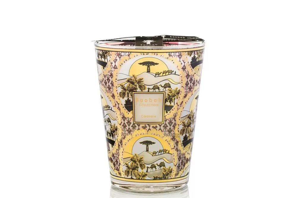 Baobab Caravane Limited Edition Duftkerze – Holzduft von Tanne & Vetiver, 24K Gold Design, Handgefertigt, Ideal als Geschenk