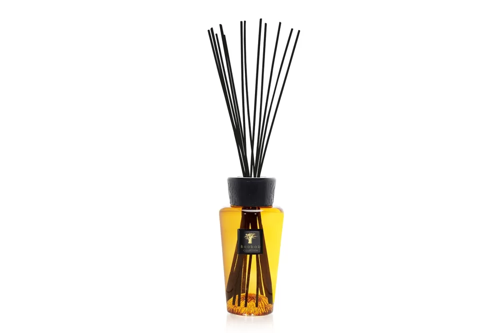 Baobab Diffuser Cuir de Russie 500 ml - Maskuliner Raumduft mit Vetiver & Wildleder - Eleganter Glasflakon, Geschenktasche inkl.