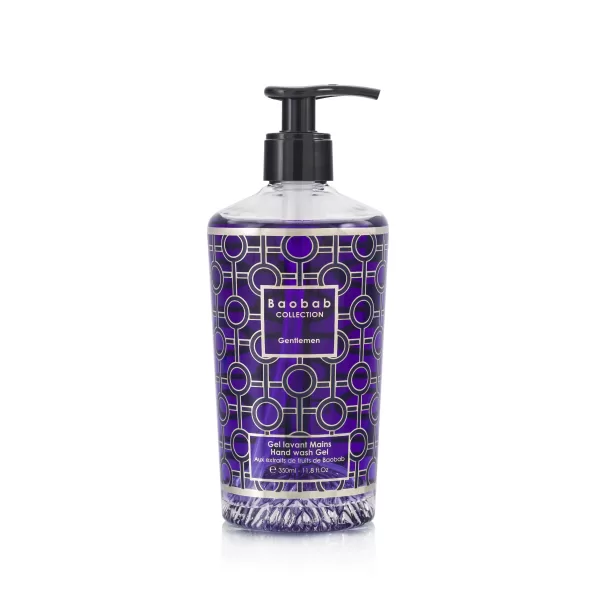 Baobab Gentlemen Hand Wash Gel – Feuchtigkeitsspendendes Reinigungsgel in Glasflakon, orientalischer Duft mit Rum & Safran, 300ml