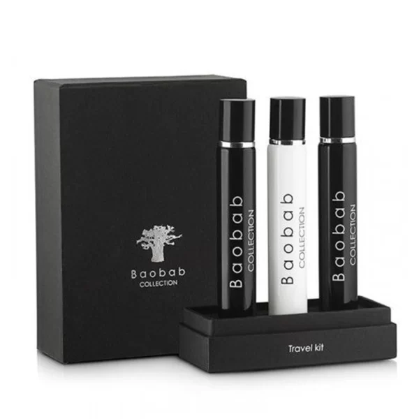 Baobab Home Spray Travel Kit | Les Exclusives | 3 x 30 ml (Platinum, Aurum, Geruchsneutralisierer) | Elegante Geschenkbox für unterwegs