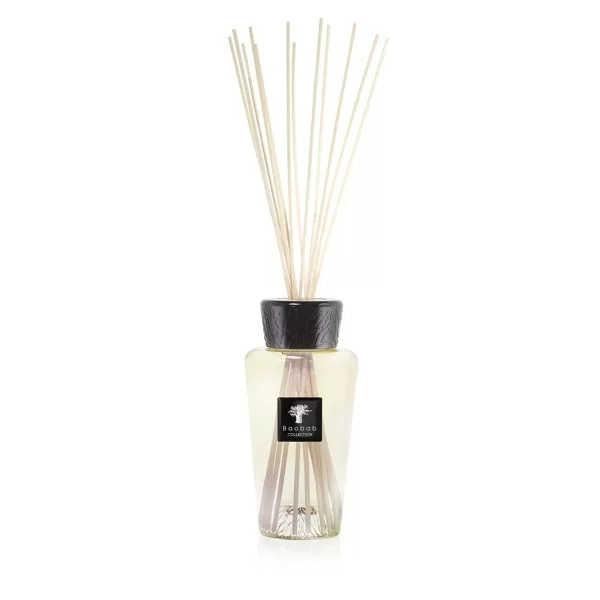 Baobab Diffuser Madagascar Vanilla 500 ml – All Seasons, Duft von Bourbon Vanille & Frangipani, elegantes Glas, gratis Geschenktasche