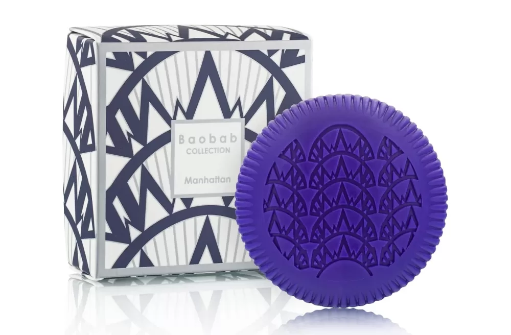 Baobab Manhattan Seife - My First Baobab Cosmetics | Feuchtigkeitsspendend, Duft von Zypresse, Lavendel & Papyrus, 100g