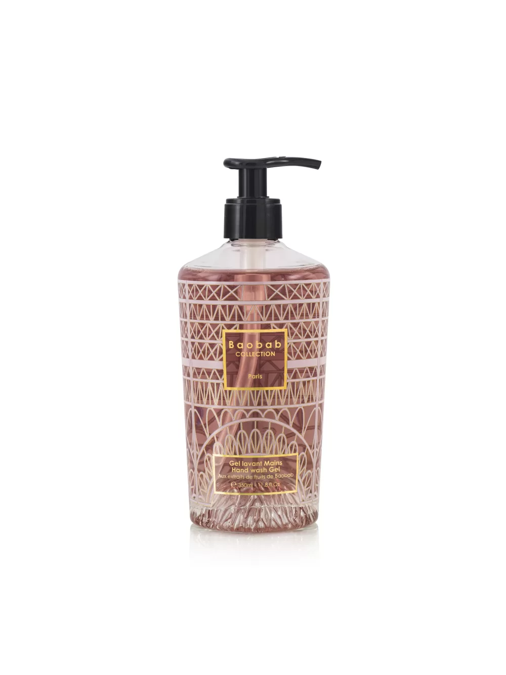 Baobab Paris Hand Wash Gel – Duftendes Reinigungsgel in Rosa, feuchtigkeitsspendend, 9-karätiges Gold, florale Noten, 500ml