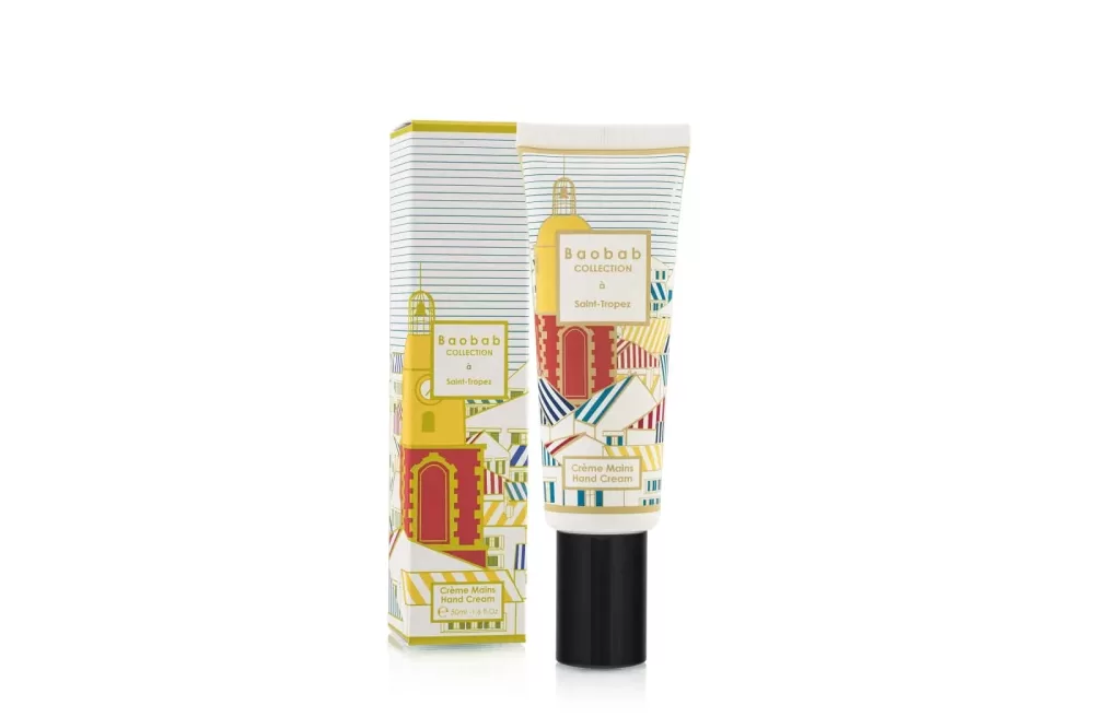 Baobab Saint Tropez Handcreme - 50ml, feuchtigkeitsspendend, Minze-Thymian-Basilikum, leicht & nicht fettend, für frische Hände