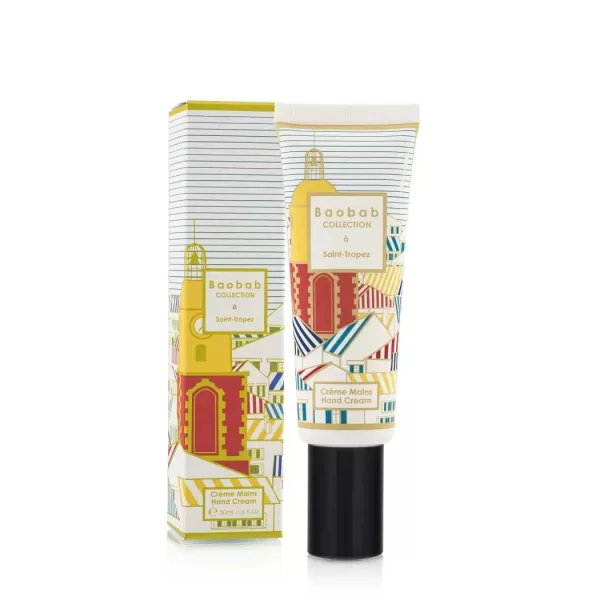 Baobab Saint Tropez Handcreme - 50ml, feuchtigkeitsspendend, Minze-Thymian-Basilikum, leicht & nicht fettend, für frische Hände