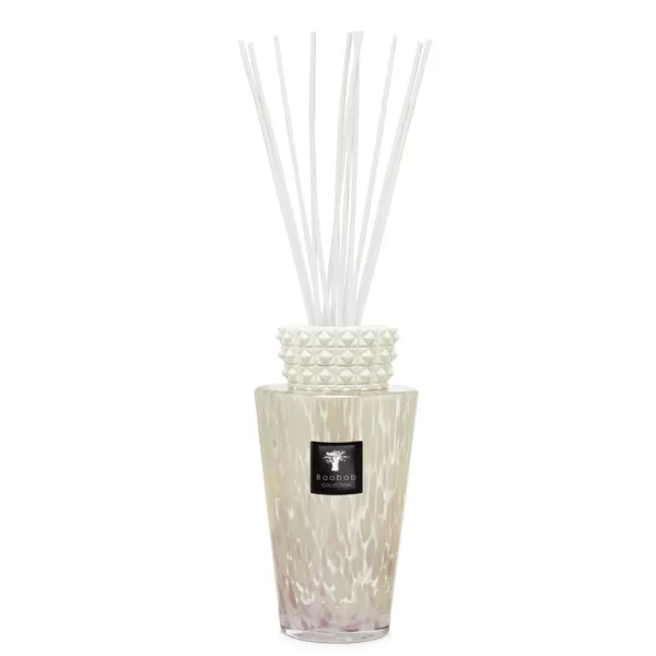 Baobab Totem Luxury Diffuser 5L - White Pearls, Blumiger Duft mit Jasmin & Weißem Moschus, Handgefertigter Keramikaufsatz, Geschenkbox