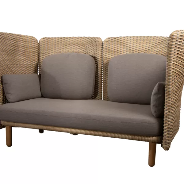 Cane-line Arch Outdoor Modulsofa Taupe | 2-Sitzer mit hohen Armlehnen | Elegantes, flexibles Design für Garten & Terrasse