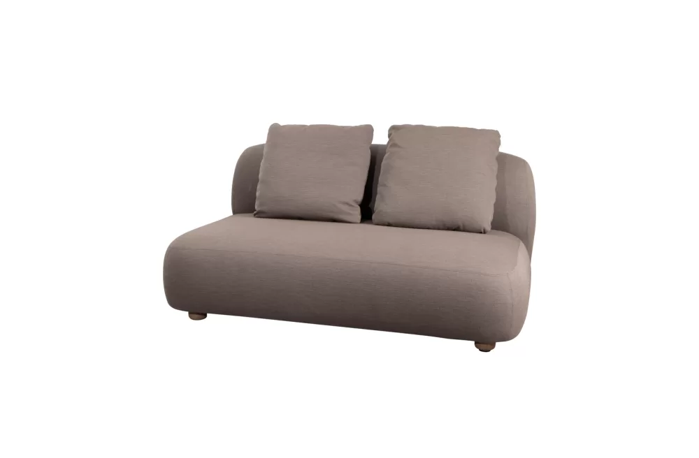 Cane-line Capture Modulsofa Outdoor 2-Sitzer Taupe | Witterungsbeständig, Modular, Komfortabel, Schnelltrocknend, Modernes Design