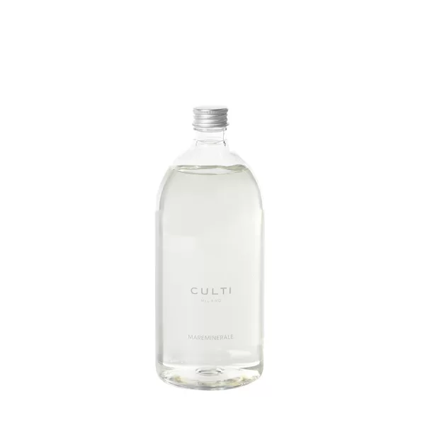 Culti Milano Mareminerale Refill 1000 ml - Aromatischer Raumduft mit aquatischen Noten, Fleur de Sel & weißem Moschus für mediterranes Wohlbefinden