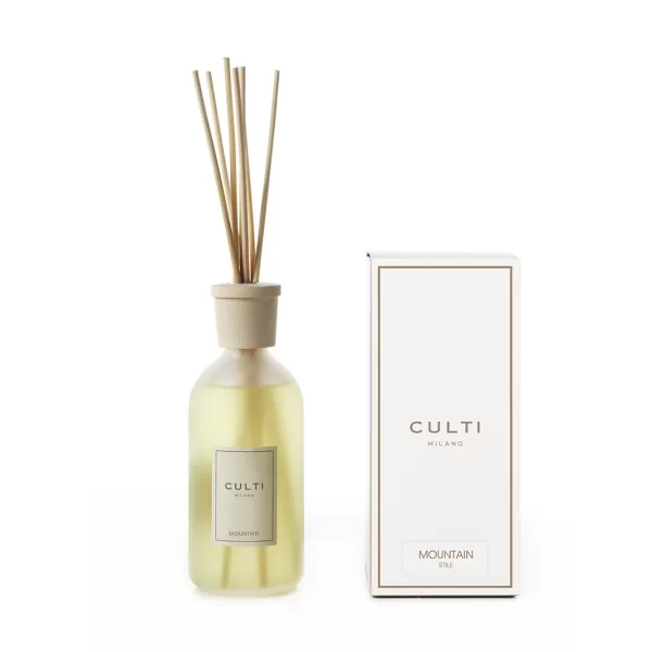 Culti Milano Mountain Diffuser 500 ml - Holzig erfrischender Raumduft mit Vetiver, Kardamon & Zedernholz für bis zu 4 Monate Duftgenuss