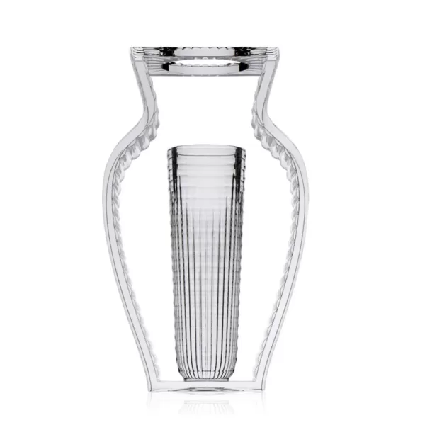 Kartell I Shine Vase Crystal - Elegante geometrische Dekoration von Eugeni Quitllet, Art-Déco inspiriert, zeitloses Design für stilvolle Akzente