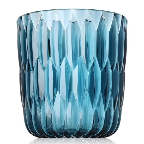 Kartell Jelly Vase Blau - Einzigartiges Design, Kunststoff mit geleeartiger Optik, Hochwertige Verarbeitung, Vielseitig einsetzbar