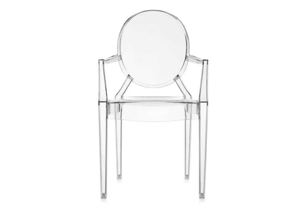 Kartell Lou Lou Ghost Kinderstuhl - Kristall, ergonomisch, stapelbar, für Innen & Außen, stabil & langlebig, elegantes Design für Kinder