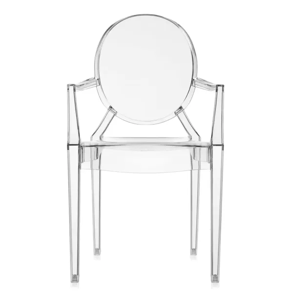 Kartell Lou Lou Ghost Kinderstuhl - Kristall, ergonomisch, stapelbar, für Innen & Außen, stabil & langlebig, elegantes Design für Kinder