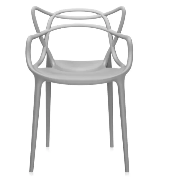 Kartell Masters Stuhl Grau - Designstuhl von Philippe Starck, vielseitig für Innen & Außen, inspiriert von ikonischen Klassikern