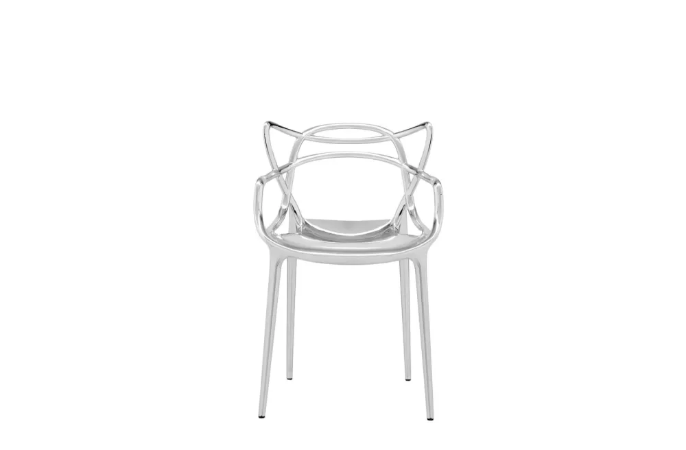 Kartell Masters Stuhl Metallic Chrom – Designermöbel, inspiriert von Arne Jacobsen, Eero Saarinen & Charles Eames, für Innen & Außen