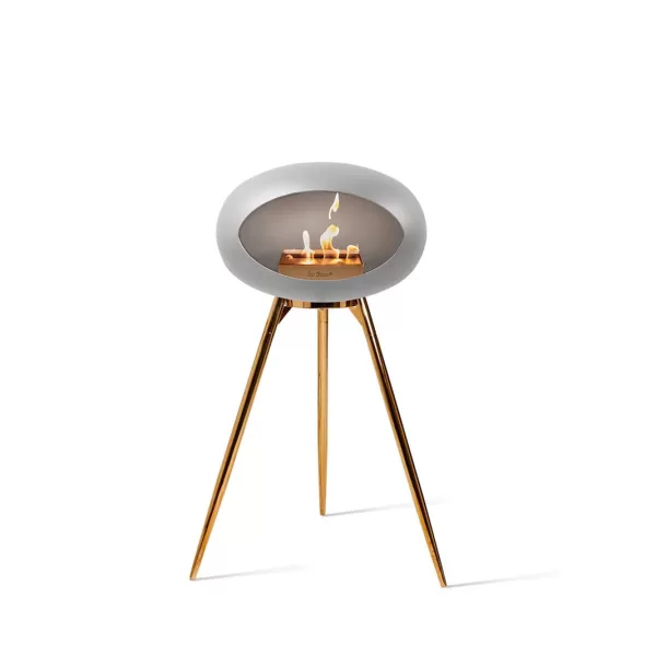 Le Feu Ground High Nickel Bioethanol Kamin in Roségold – Eleganter Design Kamin für stilvolle Wohnräume, umweltfreundlich und modern