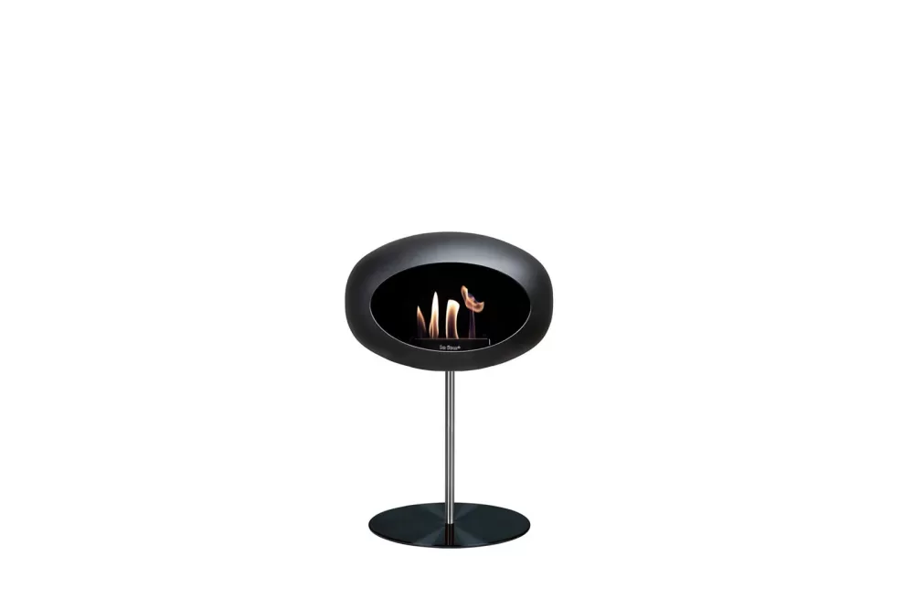 Le Feu Ground Steel Low Black Bioethanol Kamin – Moderner, eleganter Kamin für Innen- und Außenbereich, rauchfrei, minimalistisch, leicht montierbar