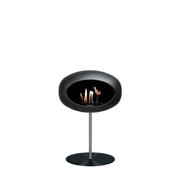 Le Feu Ground Steel Low Black Bioethanol Kamin – Moderner, eleganter Kamin für Innen- und Außenbereich, rauchfrei, minimalistisch, leicht montierbar