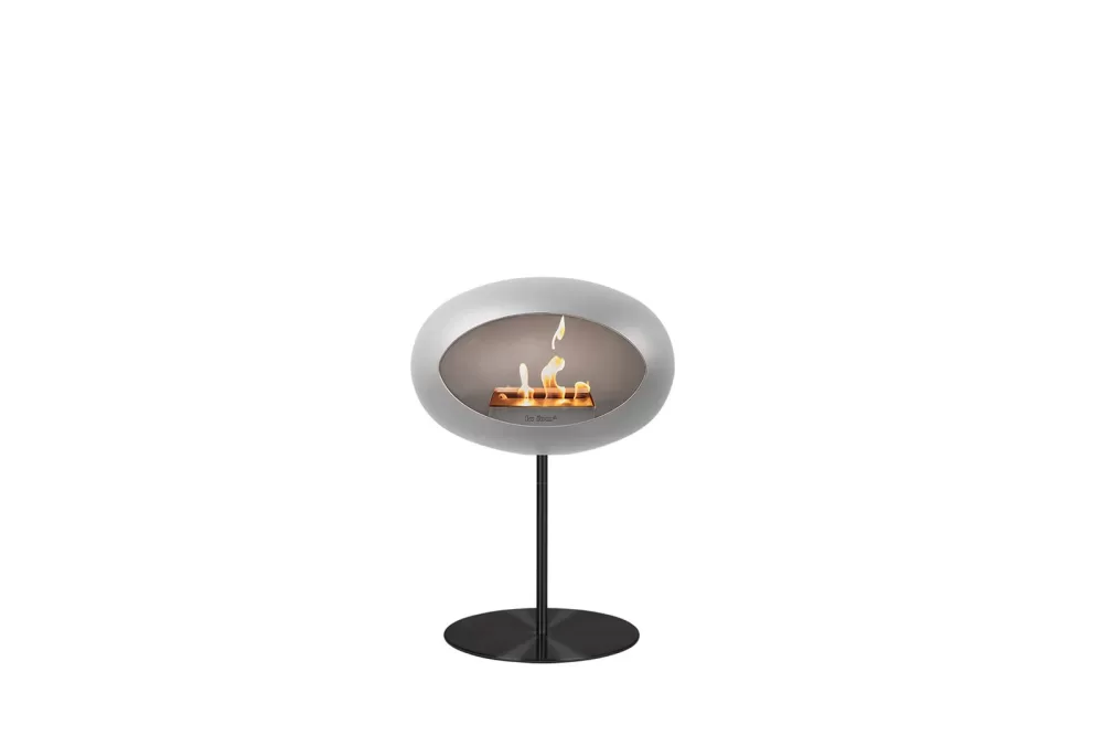 Le Feu Bioethanol Kamin Ground Steel Low Nickel – Modern, eleganter Designkamin für Innen & Außen, rauchfrei, einfach zu montieren, Schwarz