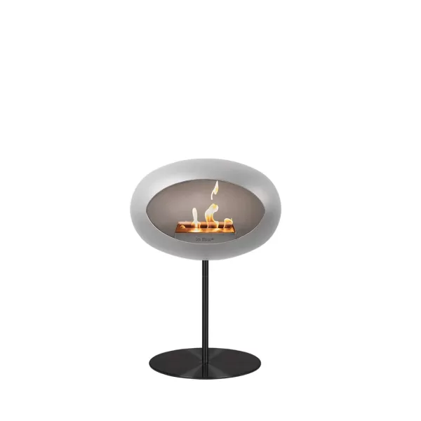 Le Feu Bioethanol Kamin Ground Steel Low Nickel – Modern, eleganter Designkamin für Innen & Außen, rauchfrei, einfach zu montieren, Schwarz