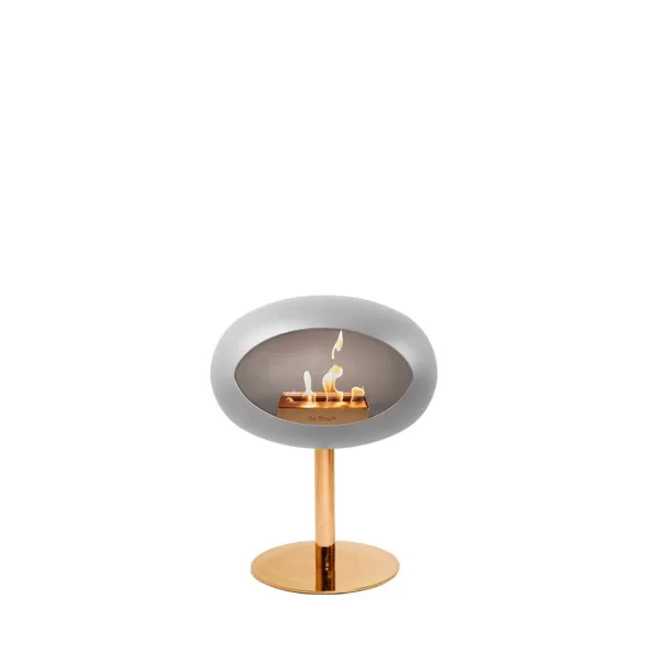 Le Feu Ground Steel Bioethanol Kamin Roségold Edition – Modern, rauchfrei, für Innen & Außen, inkl. Brenner, einfach zu montieren, elegantes Design