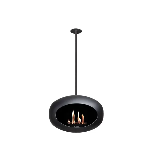 Le Feu Sky Black Bioethanol Kamin 100 cm | Deckenaufhängung, elegantes Design, rauchfrei, SafeBurn-Technologie, 1,5L Brenner