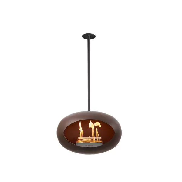 Le Feu Sky Mocca Bioethanol Kamin 100 cm | Elegante Deckenmontage, rauchfrei, 1,5L, 4-6h Brenndauer, stylish für jeden Raum