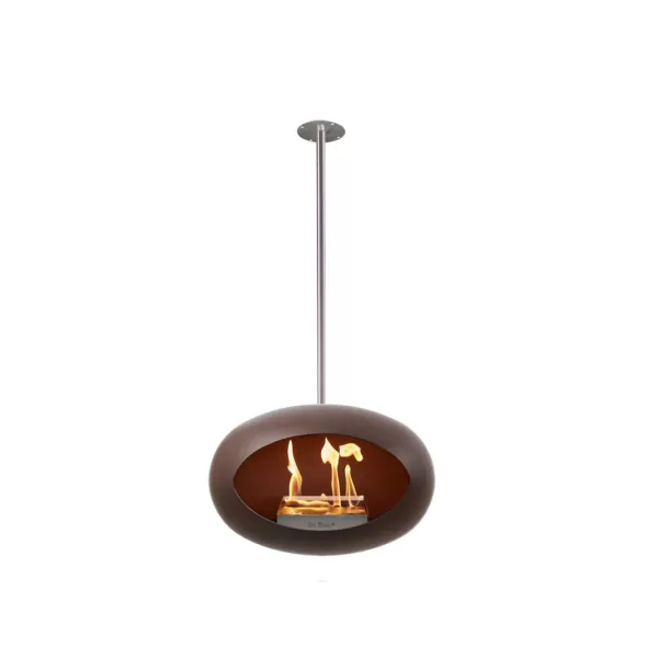 Le Feu Sky Mocca Bioethanol Kamin 100 cm – Eleganter Deckenkamin aus Edelstahl, stilvolles Design, sichere SafeBurn-Technologie, rauchfrei.