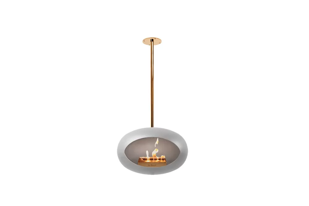 Le Feu Sky Bioethanol Kamin 140 cm Roségold - Deckenkamin, elegantes Design, rauchfrei, SafeBurn-Technologie, für angenehme Wärme.