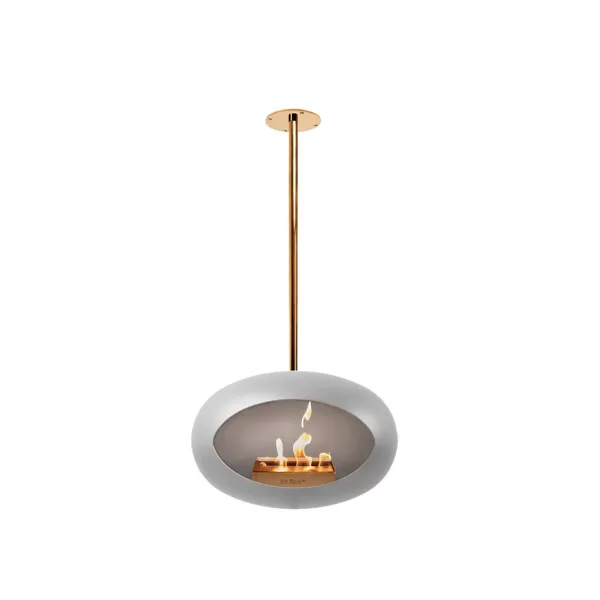 Le Feu Sky Bioethanol Kamin 140 cm Roségold - Deckenkamin, elegantes Design, rauchfrei, SafeBurn-Technologie, für angenehme Wärme.