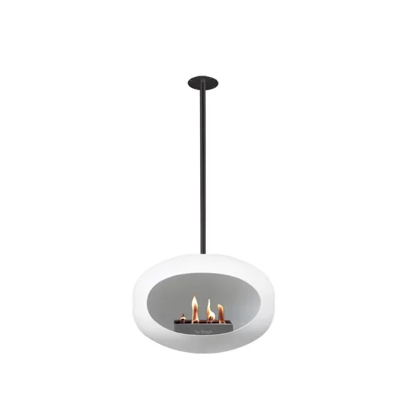 Le Feu Sky White Bioethanol Kamin 100 cm - Eleganter Deckenkamin, rauchfrei, stilvolles Design, sichere SafeBurn-Technologie, für gemütliche Atmosphäre