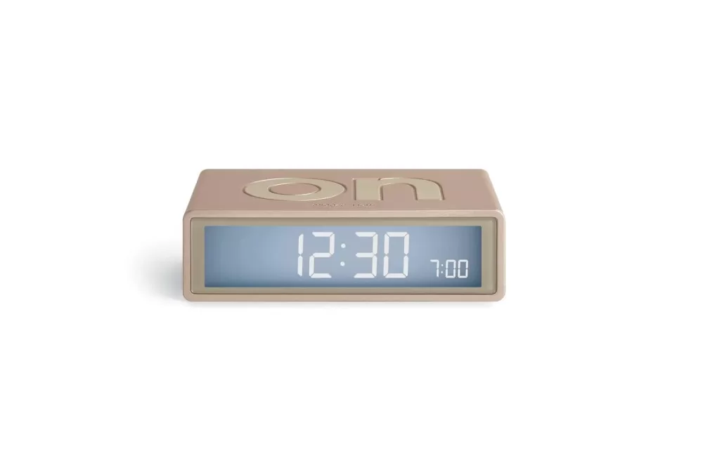 LEXON Flip+ Travel LCD-Wecker Gold | Reversibel, Touch-Sensor, Snooze-Funktion, Reisegröße, minimalistisches Design, 12 Farben verfügbar