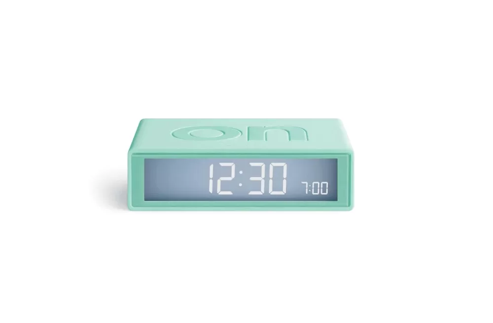 LEXON Flip+ Travel LCD-Wecker Mint | Reversibel, Touch-Sensor, Snooze-Funktion, kompakt, ideal für Reisen, minimalistisches Design