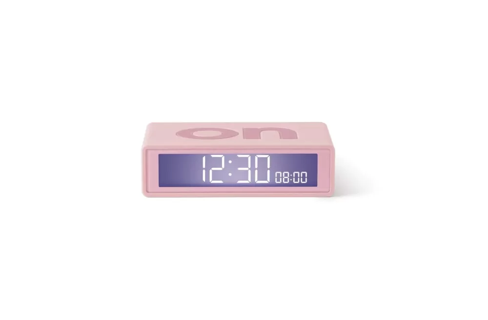 LEXON Flip+ Travel LCD-Wecker | Reversible Alarmuhr in Pink | Reisegröße, Touch-Sensor, Snooze-Funktion, Minimalistisches Design