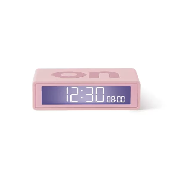 LEXON Flip+ Travel LCD-Wecker | Reversible Alarmuhr in Pink | Reisegröße, Touch-Sensor, Snooze-Funktion, Minimalistisches Design