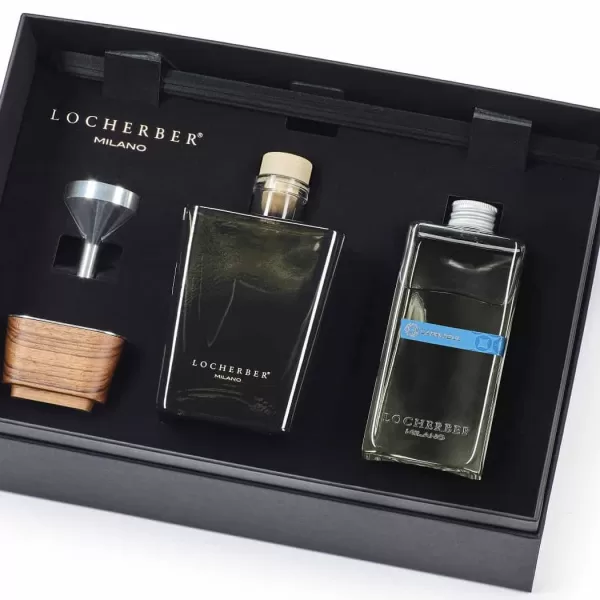 Locherber Milano Capri Azul Geschenkset 500 ml – Skyline Collection, Frischer Blumiger Raumduft mit Zitrone, Jasmin & Moschus