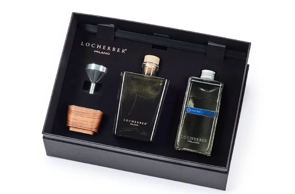 Locherber Milano Venetiae Geschenkset 500 ml | Skyline Collection | Duftkomposition Meeresluft, Zitrone & mediterrane Kräuter | Einzigartiges Design mit venezianischem Holz