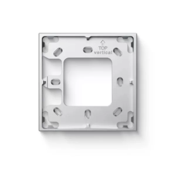 Loxone Montagerahmen 1-fach Silber aus eloxiertem Aluminium, wetterfest, 90x90x11 mm, ideal für Intercom & NFC Code Touch Gen. 2