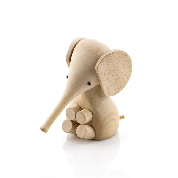 Lucie Kaas Baby-Elefant aus Kautschuk, 11 cm hoch, Designklassiker von Gunnar Florning, zeitloses Kinderzimmer-Dekor, wählbar in hell und dunkel