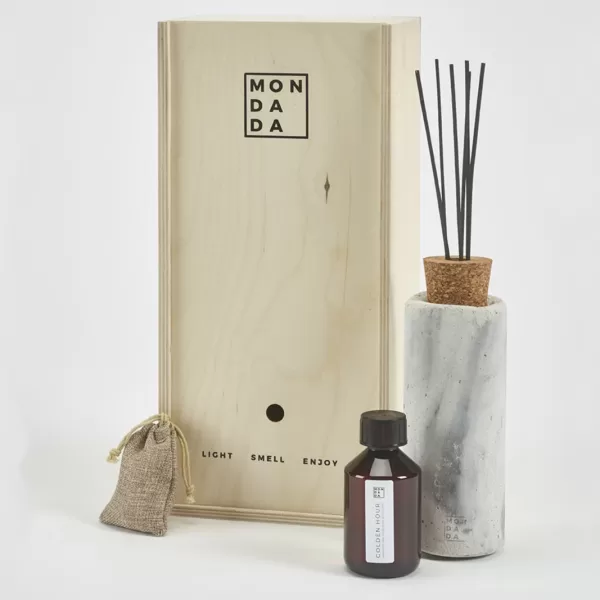 Mon Dada Urban Diffuser Desire Sky - Handgefertigt in Belgien, Grau, 200ml Raumduft, Duftstäbchen, Luxus Duft für Ihr Zuhause