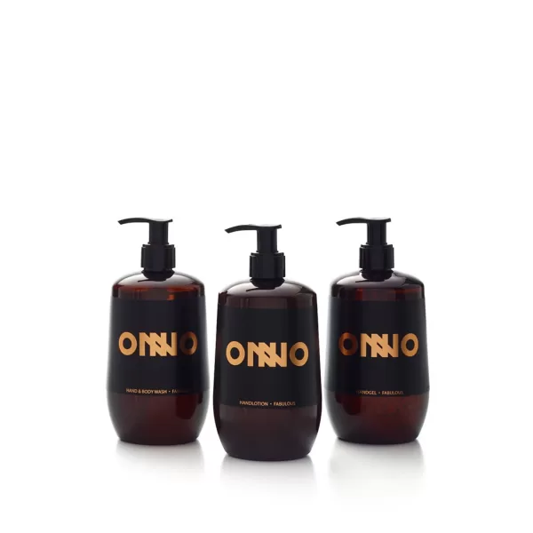 Onno Fabulous Geschenkset - 3 x 500 ml Handgel, Waschgel & Lotion, vegan, blumig-frisch, Zitrusfrüchte, Geranie, Damaskus-Rose, 100% natürlich