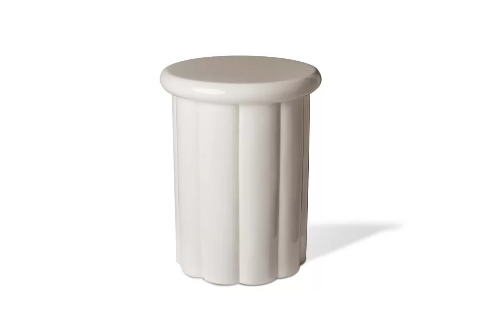 Pols Potten Roman Hocker Beige – Modischer Hocker & Beistelltisch, inspiriert von antiken römischen Säulen, für Zuhause & Gewerbe