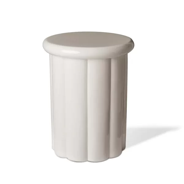 Pols Potten Roman Hocker Beige – Modischer Hocker & Beistelltisch, inspiriert von antiken römischen Säulen, für Zuhause & Gewerbe