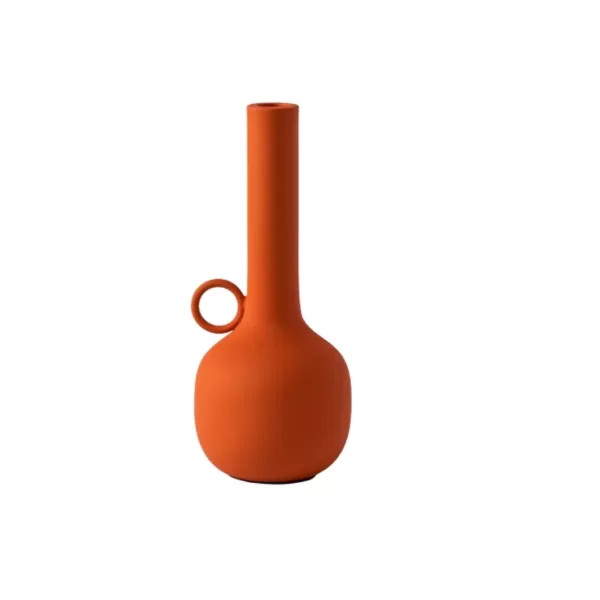 Pols Potten Spartan Kerzenhalter M Orange – Antiker Stil, pulverbeschichtetes Aluminium, zeitloses Design, elegantes Wohnaccessoire