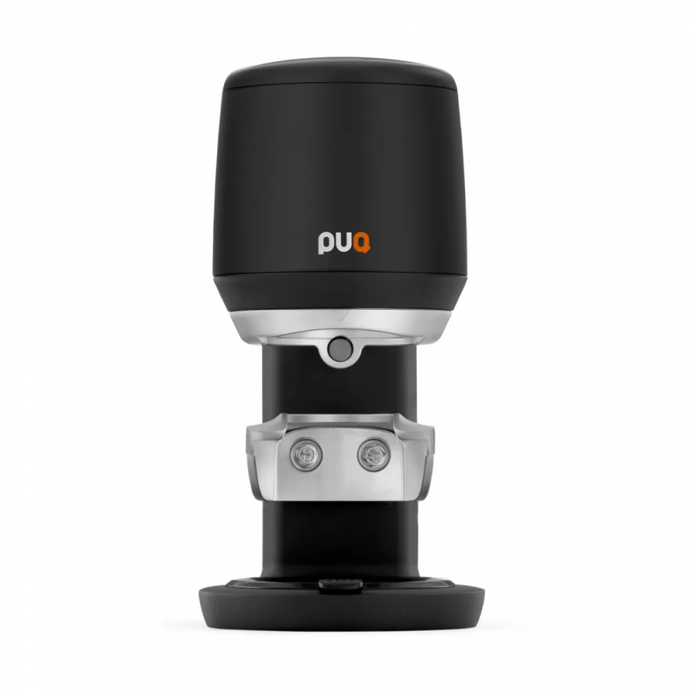 PuqPress Mini Tamper 53mm Schwarz – Elektrischer Gastro-Tamper, einstellbarer Druck 10-30kg, schnelle Reinigung, ideal für Hobby-Barista