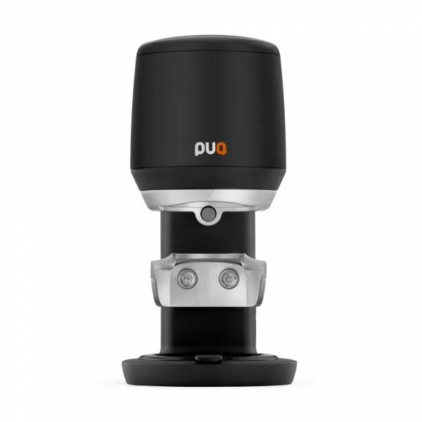 PuqPress Mini Tamper 53mm Schwarz – Elektrischer Gastro-Tamper, einstellbarer Druck 10-30kg, schnelle Reinigung, ideal für Hobby-Barista